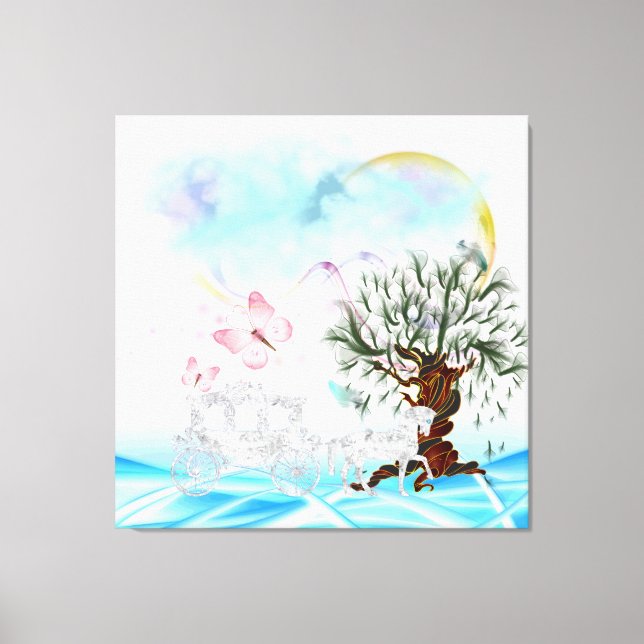 Britische Pferderückfahrt Wrapped Canvas Leinwanddruck (Vorderseite)