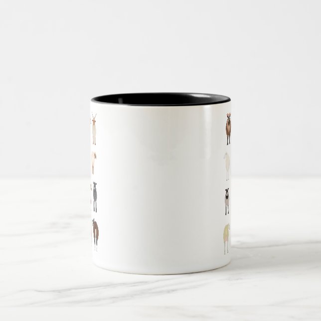 Britische Schafrassen Zweifarbige Tasse (Mittel)