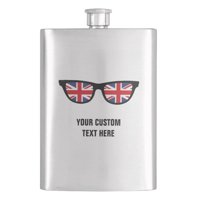 Britische Schattenflasche Flachmann (Vorderseite)