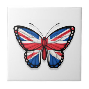 Britische Schmetterlings-Flagge Fliese
