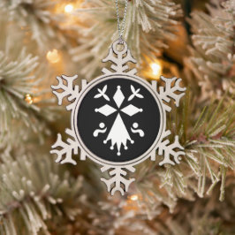 Britische Schneeflocke Schneeflocken Zinn-Ornament