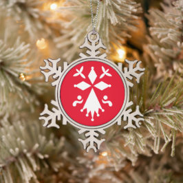 Britische Schneeflocke Schneeflocken Zinn-Ornament