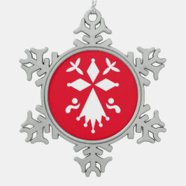 Britische Schneeflocke Schneeflocken Zinn-Ornament