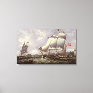 Britische Schooners Leinwanddruck