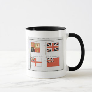 Britische Seeflaggen, von einem französischen Buch Tasse