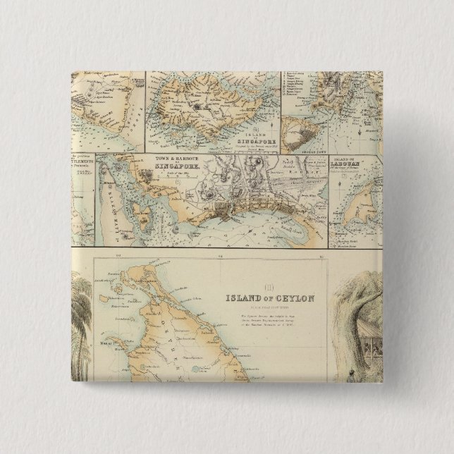 Britische Staatssessions in der Indischen See Button (Vorderseite)