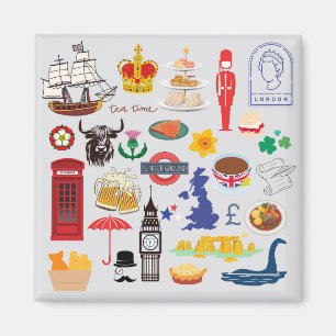 Britische Symbole Magnet