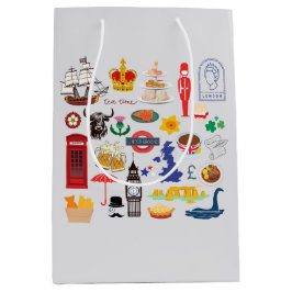 Britische Symbole Mittlere Geschenktüte
