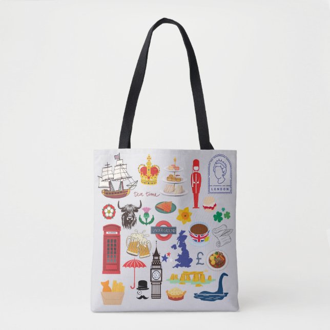 Britische Symbole Tasche (Vorderseite)