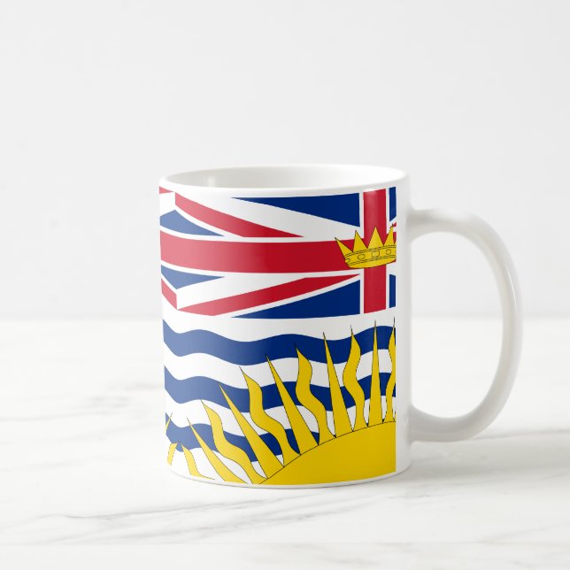 Britische Tasse unter der Flagge von Kolumbien (Rechts)