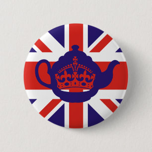 Britische Teapot-Flagge Button