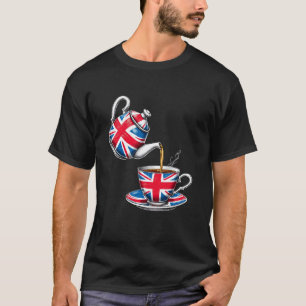 Britische Teekanne & Teetasse UK patriotisch Union T-Shirt