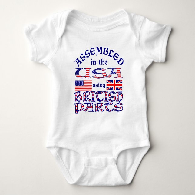 Britische Teile 2 Baby Strampler (Vorderseite)