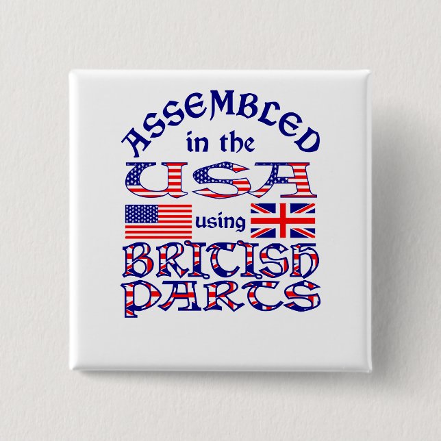 Britische Teile Button (Vorderseite)
