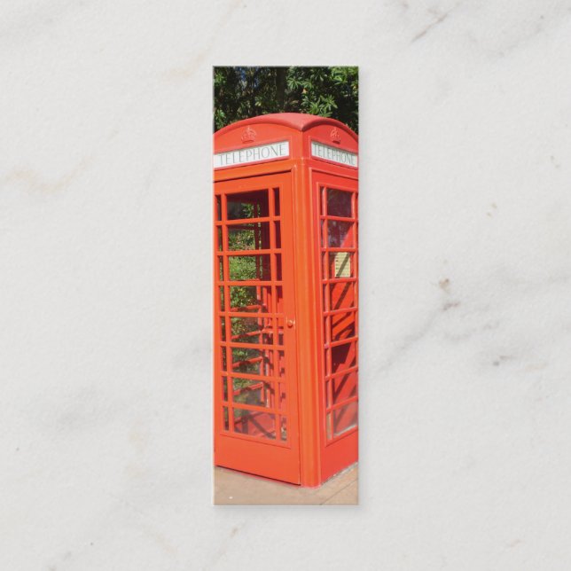 BRITISCHE TELEFON-STAND-VISITENKARTE MINI VISITENKARTE (Vorderseite)