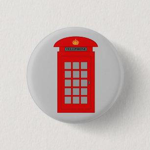 Britische Telefonzelle Button