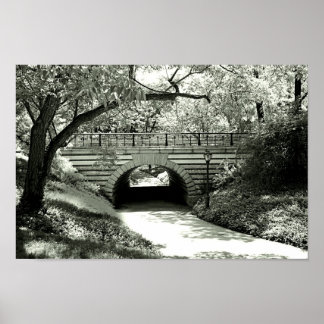 Britische U-Bahn und Weg zum Central Park Poster