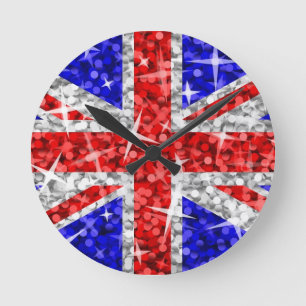 BRITISCHE Uhr des Glitz rund