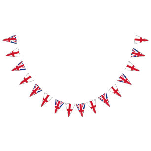 Britische und englische Flaggen