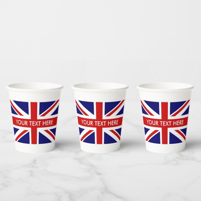 Britische Union Jack English Stolz Feier Party Pappbecher (Multi)