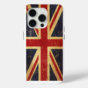 Britische Union Jack Flagge Vintage iPhone 15 Pro Hülle