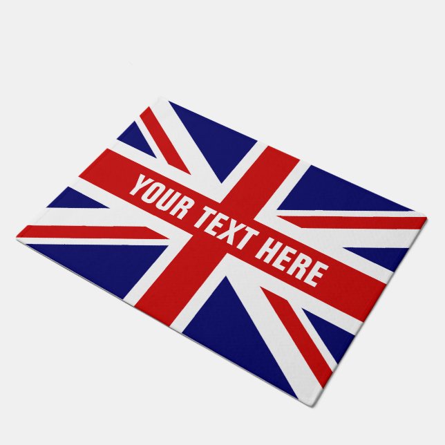 Britische Union Jack Türmatte für Zuhause oder Sho (Schrägansicht)