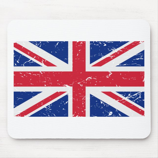 BRITISCHE Vintage Flagge Mousepad (Vorne)
