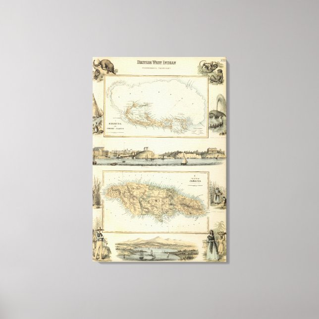 Britische Westindische Possessions Leinwanddruck (Vorderseite)