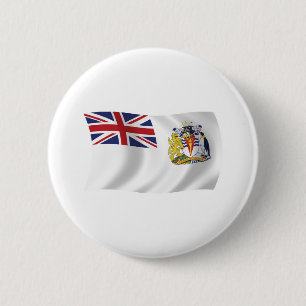 Britischer Antarktis-Flaggenknopf Button