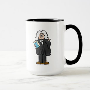 britischer Anwalt mit Wig-Tasse Tasse