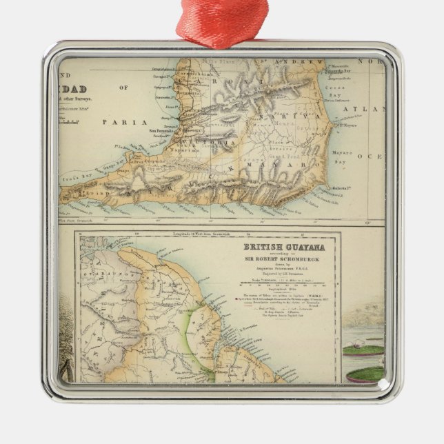 Britischer Besitz auf der Nordostküste Silbernes Ornament (Vorne)