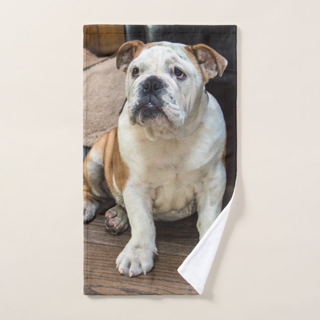 Britischer Bulldoggenwelpe Handtuch (Handtuch)