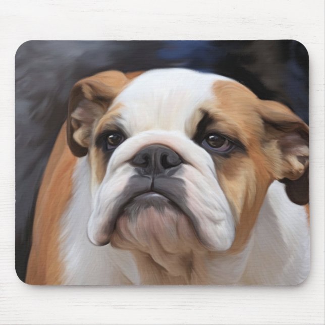 Britischer Bulldoggenwelpe Mousepad (Vorne)