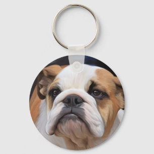 Britischer Bulldoggenwelpe Schlüsselanhänger