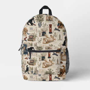 Britischer Cottagecore-Cockapoo-Rucksack Bedruckter Rucksack