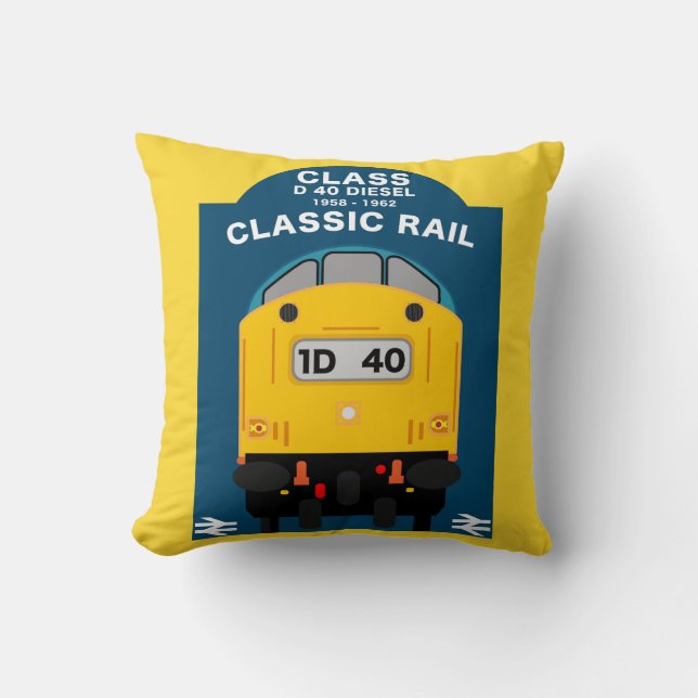 Britischer Eisenbahntrainingsenthusiast Kissen (Vorderseite)