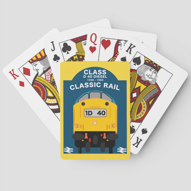 Britischer Eisenbahntrainingsenthusiast Spielkarten (Rückseite)