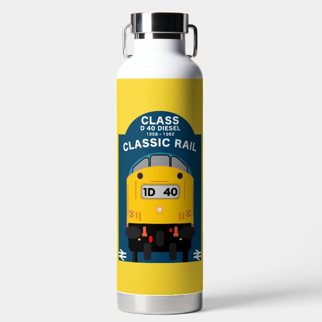 Britischer Eisenbahntrainingsenthusiast Trinkflasche (Vorderseite)
