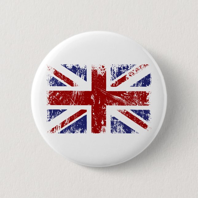 Britischer Flaggen-Gewerkschafts-Jack-PunkGrunge Button (Vorderseite)