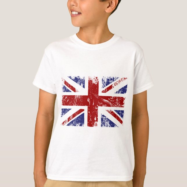 Britischer Flaggen-Gewerkschafts-Jack-PunkGrunge T-Shirt (Vorderseite)
