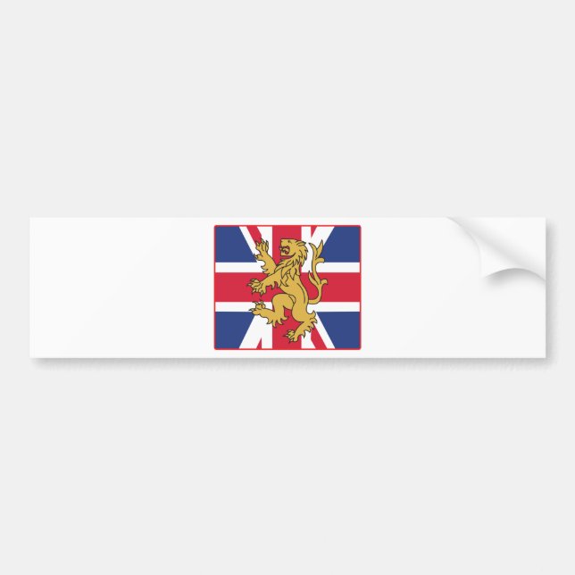 BRITISCHER Flaggen-Löwe Autoaufkleber (Vorne)