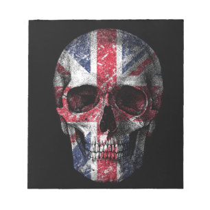 BRITISCHER Flaggenschädel Notizblock