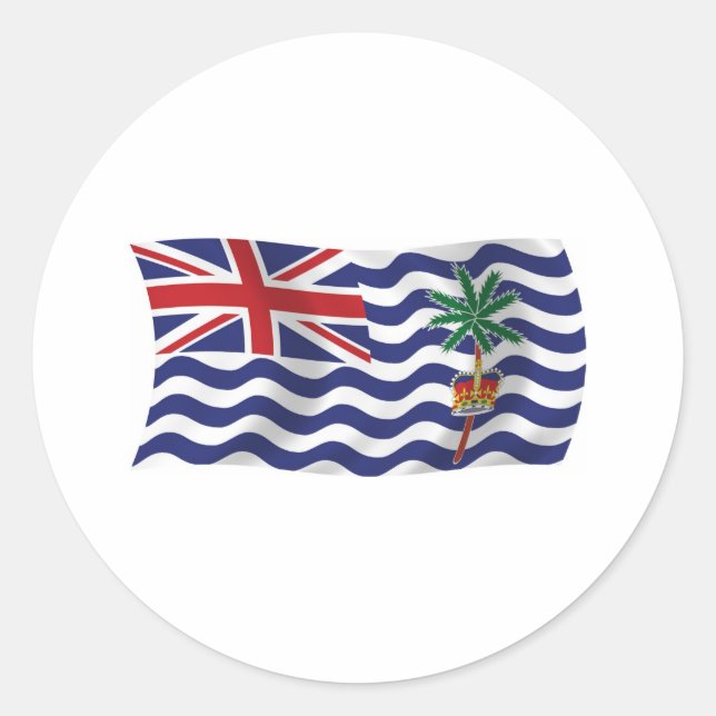 Britischer Flaggensticker für den Indischen Ozean Runder Aufkleber (Vorderseite)