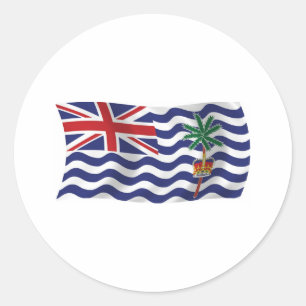 Britischer Flaggensticker für den Indischen Ozean Runder Aufkleber