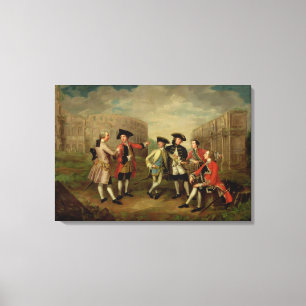 Britischer Herr in Rom, c.1750 (Öl auf Leinwand) Leinwanddruck