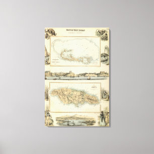 Britischer indischer Westbesitz Leinwanddruck