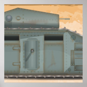 Britischer Mark 1-Panzer Poster