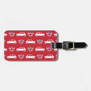 Britischer Mini Cooper Herzen - Rotes Gepäckanhäng Gepäckanhänger