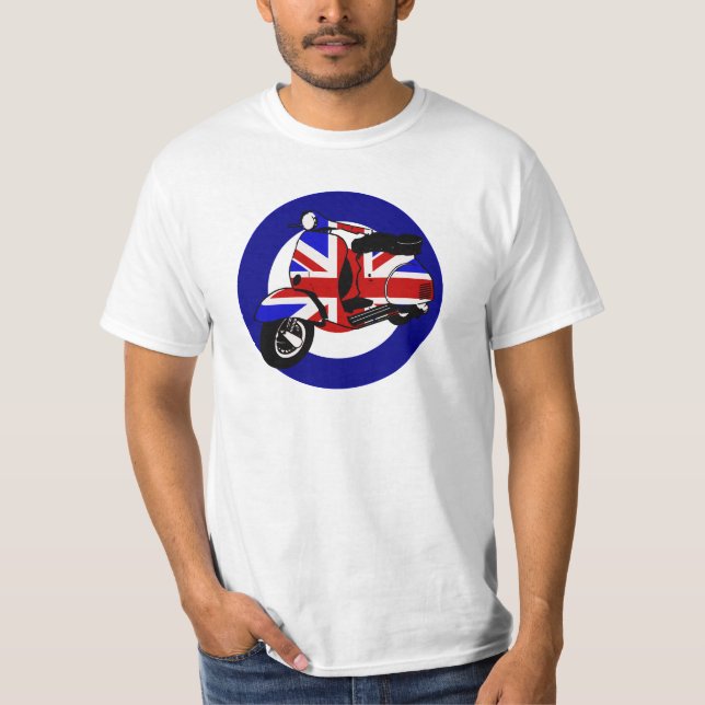 Britischer Modroller auf Ziel T-Shirt (Vorderseite)