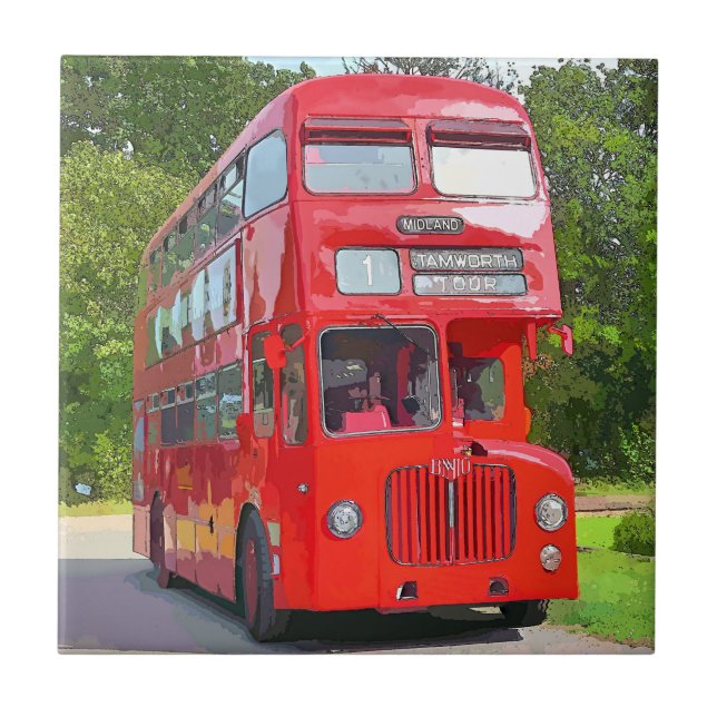 BRITISCHER ROTER BUS FLIESE (Vorderseite)